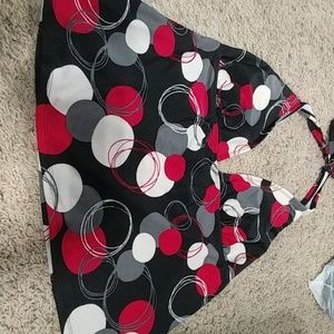 Black and red polka dot tankini.
